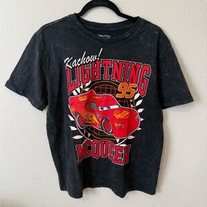 Disney Women's Black Lightning McQueen T-Shirt